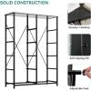 imageYITAHOME 10Drawer Dresser Fabric Storage Tower Tall Dresser for Living Room Hallway Closets Sturdy Steel Frame Wooden Top Easy Pull Fabric BinsBlack