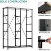 imageYITAHOME 10Drawer Dresser Fabric Storage Tower Tall Dresser for Living Room Hallway Closets Sturdy Steel Frame Wooden Top Easy Pull Fabric BinsBlack Grey