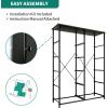 imageYITAHOME 10Drawer Dresser Fabric Storage Tower Tall Dresser for Living Room Hallway Closets Sturdy Steel Frame Wooden Top Easy Pull Fabric BinsBlack Wood Grain