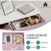 imageYITAHOME 10Drawer Dresser Fabric Storage Tower Tall Dresser for Living Room Hallway Closets Sturdy Steel Frame Wooden Top Easy Pull Fabric BinsCool Pink