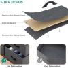 imageYITAHOME 4 Drawer Dresser  Fabric Cloth Dresser Dressers ampamp Chests of Drawers for Bedroom Living Room Hallway Closets  Sturdy Steel Frame Wooden Top ampamp Easy Pull Fabric BinsCharcoal Black Grey