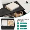 imageYITAHOME 4 Drawer Dresser  Fabric Cloth Dresser Dressers ampamp Chests of Drawers for Bedroom Living Room Hallway Closets  Sturdy Steel Frame Wooden Top ampamp Easy Pull Fabric BinsEbony Black
