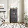 imageYITAHOME 4 Drawer Dresser  Fabric Cloth Dresser Dressers ampamp Chests of Drawers for Bedroom Living Room Hallway Closets  Sturdy Steel Frame Wooden Top ampamp Easy Pull Fabric BinsCool Grey
