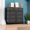 imageYITAHOME 4 Drawer Dresser  Fabric Cloth Dresser Dressers ampamp Chests of Drawers for Bedroom Living Room Hallway Closets  Sturdy Steel Frame Wooden Top ampamp Easy Pull Fabric BinsDark Gray