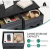 imageYITAHOME 4 Drawer Dresser  Fabric Cloth Dresser Dressers ampamp Chests of Drawers for Bedroom Living Room Hallway Closets  Sturdy Steel Frame Wooden Top ampamp Easy Pull Fabric BinsCharcoal