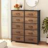 imageYITAHOME 4 Drawer Dresser  Fabric Cloth Dresser Dressers ampamp Chests of Drawers for Bedroom Living Room Hallway Closets  Sturdy Steel Frame Wooden Top ampamp Easy Pull Fabric BinsRustic Brownnew 2025