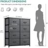 imageYITAHOME 4 Drawer Dresser  Fabric Cloth Dresser Dressers ampamp Chests of Drawers for Bedroom Living Room Hallway Closets  Sturdy Steel Frame Wooden Top ampamp Easy Pull Fabric BinsBlack Wood Grain