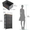 imageYITAHOME 4 Drawer Dresser  Fabric Cloth Dresser Dressers ampamp Chests of Drawers for Bedroom Living Room Hallway Closets  Sturdy Steel Frame Wooden Top ampamp Easy Pull Fabric BinsCool Grey