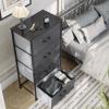 imageYITAHOME 4 Drawer Dresser  Fabric Cloth Dresser Dressers ampamp Chests of Drawers for Bedroom Living Room Hallway Closets  Sturdy Steel Frame Wooden Top ampamp Easy Pull Fabric BinsBlack Grey