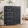 imageYITAHOME 4 Drawer Dresser  Fabric Cloth Dresser Dressers ampamp Chests of Drawers for Bedroom Living Room Hallway Closets  Sturdy Steel Frame Wooden Top ampamp Easy Pull Fabric BinsCharcoal
