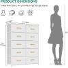imageYITAHOME 4 Drawer Dresser  Fabric Cloth Dresser Dressers ampamp Chests of Drawers for Bedroom Living Room Hallway Closets  Sturdy Steel Frame Wooden Top ampamp Easy Pull Fabric BinsAntique White
