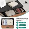 imageYITAHOME 4 Drawer Dresser  Fabric Cloth Dresser Dressers ampamp Chests of Drawers for Bedroom Living Room Hallway Closets  Sturdy Steel Frame Wooden Top ampamp Easy Pull Fabric BinsRustic Brown Fabric