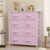imageYITAHOME 4 Drawer Dresser  Fabric Cloth Dresser Dressers ampamp Chests of Drawers for Bedroom Living Room Hallway Closets  Sturdy Steel Frame Wooden Top ampamp Easy Pull Fabric BinsPink