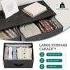 imageYITAHOME 4 Drawer Dresser  Fabric Cloth Dresser Dressers ampamp Chests of Drawers for Bedroom Living Room Hallway Closets  Sturdy Steel Frame Wooden Top ampamp Easy Pull Fabric BinsBlack Ash