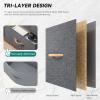 imageYITAHOME 4 Drawer Dresser  Fabric Cloth Dresser Dressers ampamp Chests of Drawers for Bedroom Living Room Hallway Closets  Sturdy Steel Frame Wooden Top ampamp Easy Pull Fabric BinsAdark Gray