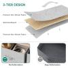 imageYITAHOME 4 Drawer Dresser  Fabric Cloth Dresser Dressers ampamp Chests of Drawers for Bedroom Living Room Hallway Closets  Sturdy Steel Frame Wooden Top ampamp Easy Pull Fabric BinsLight Grey