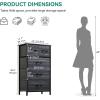 imageYITAHOME 4 Drawer Dresser  Fabric Cloth Dresser Dressers ampamp Chests of Drawers for Bedroom Living Room Hallway Closets  Sturdy Steel Frame Wooden Top ampamp Easy Pull Fabric BinsBlack Wood Grain