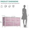 imageYITAHOME 4 Drawer Dresser  Fabric Cloth Dresser Dressers ampamp Chests of Drawers for Bedroom Living Room Hallway Closets  Sturdy Steel Frame Wooden Top ampamp Easy Pull Fabric BinsApink