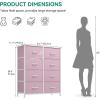 imageYITAHOME 4 Drawer Dresser  Fabric Cloth Dresser Dressers ampamp Chests of Drawers for Bedroom Living Room Hallway Closets  Sturdy Steel Frame Wooden Top ampamp Easy Pull Fabric BinsPink