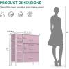 imageYITAHOME 4 Drawer Dresser  Fabric Cloth Dresser Dressers ampamp Chests of Drawers for Bedroom Living Room Hallway Closets  Sturdy Steel Frame Wooden Top ampamp Easy Pull Fabric BinsCool Pink Fabric