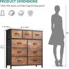 imageYITAHOME 4 Drawer Dresser  Fabric Cloth Dresser Dressers ampamp Chests of Drawers for Bedroom Living Room Hallway Closets  Sturdy Steel Frame Wooden Top ampamp Easy Pull Fabric BinsRustic Brown Fabric