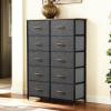 imageYITAHOME 4 Drawer Dresser  Fabric Cloth Dresser Dressers ampamp Chests of Drawers for Bedroom Living Room Hallway Closets  Sturdy Steel Frame Wooden Top ampamp Easy Pull Fabric BinsDark Graynew 2025