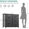 imageYITAHOME 4 Drawer Dresser  Fabric Cloth Dresser Dressers ampamp Chests of Drawers for Bedroom Living Room Hallway Closets  Sturdy Steel Frame Wooden Top ampamp Easy Pull Fabric BinsBlack Ash