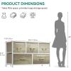 imageYITAHOME 4 Drawer Dresser  Fabric Cloth Dresser Dressers ampamp Chests of Drawers for Bedroom Living Room Hallway Closets  Sturdy Steel Frame Wooden Top ampamp Easy Pull Fabric BinsOak