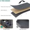 imageYITAHOME 4 Drawer Dresser  Fabric Cloth Dresser Dressers ampamp Chests of Drawers for Bedroom Living Room Hallway Closets  Sturdy Steel Frame Wooden Top ampamp Easy Pull Fabric BinsBlack Gray
