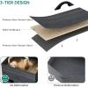 imageYITAHOME 4 Drawer Dresser  Fabric Cloth Dresser Dressers ampamp Chests of Drawers for Bedroom Living Room Hallway Closets  Sturdy Steel Frame Wooden Top ampamp Easy Pull Fabric BinsCharcoal
