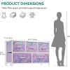 imageYITAHOME 4 Drawer Dresser  Fabric Cloth Dresser Dressers ampamp Chests of Drawers for Bedroom Living Room Hallway Closets  Sturdy Steel Frame Wooden Top ampamp Easy Pull Fabric BinsTie Purple