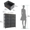 imageYITAHOME 4 Drawer Dresser  Fabric Cloth Dresser Dressers ampamp Chests of Drawers for Bedroom Living Room Hallway Closets  Sturdy Steel Frame Wooden Top ampamp Easy Pull Fabric BinsGrey