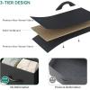 imageYITAHOME 4 Drawer Dresser  Fabric Cloth Dresser Dressers ampamp Chests of Drawers for Bedroom Living Room Hallway Closets  Sturdy Steel Frame Wooden Top ampamp Easy Pull Fabric BinsEbony Black