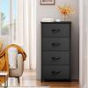 imageYITAHOME 4 Drawer Dresser  Fabric Cloth Dresser Dressers ampamp Chests of Drawers for Bedroom Living Room Hallway Closets  Sturdy Steel Frame Wooden Top ampamp Easy Pull Fabric BinsEbony Black