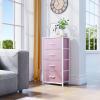 imageYITAHOME 4 Drawer Dresser  Fabric Cloth Dresser Dressers ampamp Chests of Drawers for Bedroom Living Room Hallway Closets  Sturdy Steel Frame Wooden Top ampamp Easy Pull Fabric BinsPink
