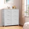 imageYITAHOME 4 Drawer Dresser  Fabric Cloth Dresser Dressers ampamp Chests of Drawers for Bedroom Living Room Hallway Closets  Sturdy Steel Frame Wooden Top ampamp Easy Pull Fabric BinsLight Grey