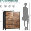 imageYITAHOME 4 Drawer Dresser  Fabric Cloth Dresser Dressers ampamp Chests of Drawers for Bedroom Living Room Hallway Closets  Sturdy Steel Frame Wooden Top ampamp Easy Pull Fabric BinsArustic Brown