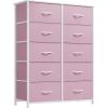 imageYITAHOME 4 Drawer Dresser  Fabric Cloth Dresser Dressers ampamp Chests of Drawers for Bedroom Living Room Hallway Closets  Sturdy Steel Frame Wooden Top ampamp Easy Pull Fabric BinsPink