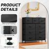 imageYITAHOME 4 Drawer Dresser  Fabric Cloth Dresser Dressers ampamp Chests of Drawers for Bedroom Living Room Hallway Closets  Sturdy Steel Frame Wooden Top ampamp Easy Pull Fabric BinsBlack