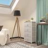 imageYITAHOME 4 Drawer Dresser  Fabric Cloth Dresser Dressers ampamp Chests of Drawers for Bedroom Living Room Hallway Closets  Sturdy Steel Frame Wooden Top ampamp Easy Pull Fabric BinsWhite