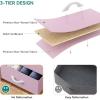 imageYITAHOME 4 Drawer Dresser  Fabric Cloth Dresser Dressers ampamp Chests of Drawers for Bedroom Living Room Hallway Closets  Sturdy Steel Frame Wooden Top ampamp Easy Pull Fabric BinsPink Print