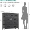 imageYITAHOME 4 Drawer Dresser  Fabric Cloth Dresser Dressers ampamp Chests of Drawers for Bedroom Living Room Hallway Closets  Sturdy Steel Frame Wooden Top ampamp Easy Pull Fabric BinsBlack Gray
