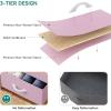 imageYITAHOME 4 Drawer Dresser  Fabric Cloth Dresser Dressers ampamp Chests of Drawers for Bedroom Living Room Hallway Closets  Sturdy Steel Frame Wooden Top ampamp Easy Pull Fabric BinsCool Pink Fabric