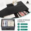 imageYITAHOME 4 Drawer Dresser  Fabric Cloth Dresser Dressers ampamp Chests of Drawers for Bedroom Living Room Hallway Closets  Sturdy Steel Frame Wooden Top ampamp Easy Pull Fabric BinsBlack Wood Grain