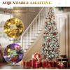 imageYITAHOME 45ft Potted Prelit Flocked Pencil Christmas Tree PreDecorated Slim Arctic Fir with 358 PE ampamp PVC Mixed Branch Tips and 100 Lights 11 PreDecorated Red Berries for Home Office DecorationWhite