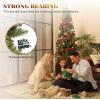 imageYITAHOME 45ft Potted Prelit Flocked Pencil Christmas Tree PreDecorated Slim Arctic Fir with 358 PE ampamp PVC Mixed Branch Tips and 100 Lights 11 PreDecorated Red Berries for Home Office DecorationGreen