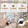 imageYITAHOME 45ft Potted Prelit Flocked Pencil Christmas Tree PreDecorated Slim Arctic Fir with 358 PE ampamp PVC Mixed Branch Tips and 100 Lights 11 PreDecorated Red Berries for Home Office DecorationGreen