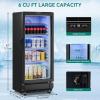 imageYITAHOME 6 CUFT Commercial Beverage Display Refrigerator with Single One Glass Door Drink Beer Fridge Cooler for Office Garage Bar Gym with Locking Led ampamp 2 Keys6 CUFT