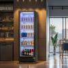 imageYITAHOME 6 CUFT Commercial Beverage Display Refrigerator with Single One Glass Door Drink Beer Fridge Cooler for Office Garage Bar Gym with Locking Led ampamp 2 Keys85 CUFT