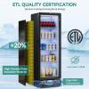 imageYITAHOME 6 CUFT Commercial Beverage Display Refrigerator with Single One Glass Door Drink Beer Fridge Cooler for Office Garage Bar Gym with Locking Led ampamp 2 Keys85 CUFT